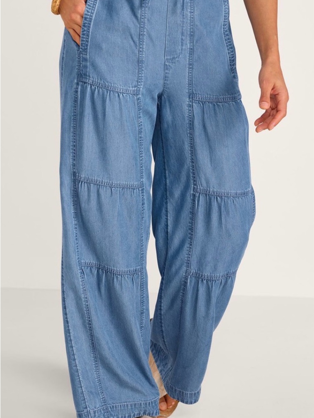 NWT Soft Surroundings Ruched Wide Leg Pull-On Pants